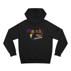 Prace Life Unisex Rainbow Hoodie - Colorful Casual Wear for Pride and Everyday Comfort